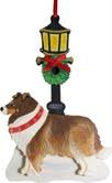 Holiday Lamp Post Dog Breed Ornament