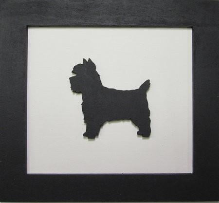 Silhouette Dandy Dog Black and White wall art