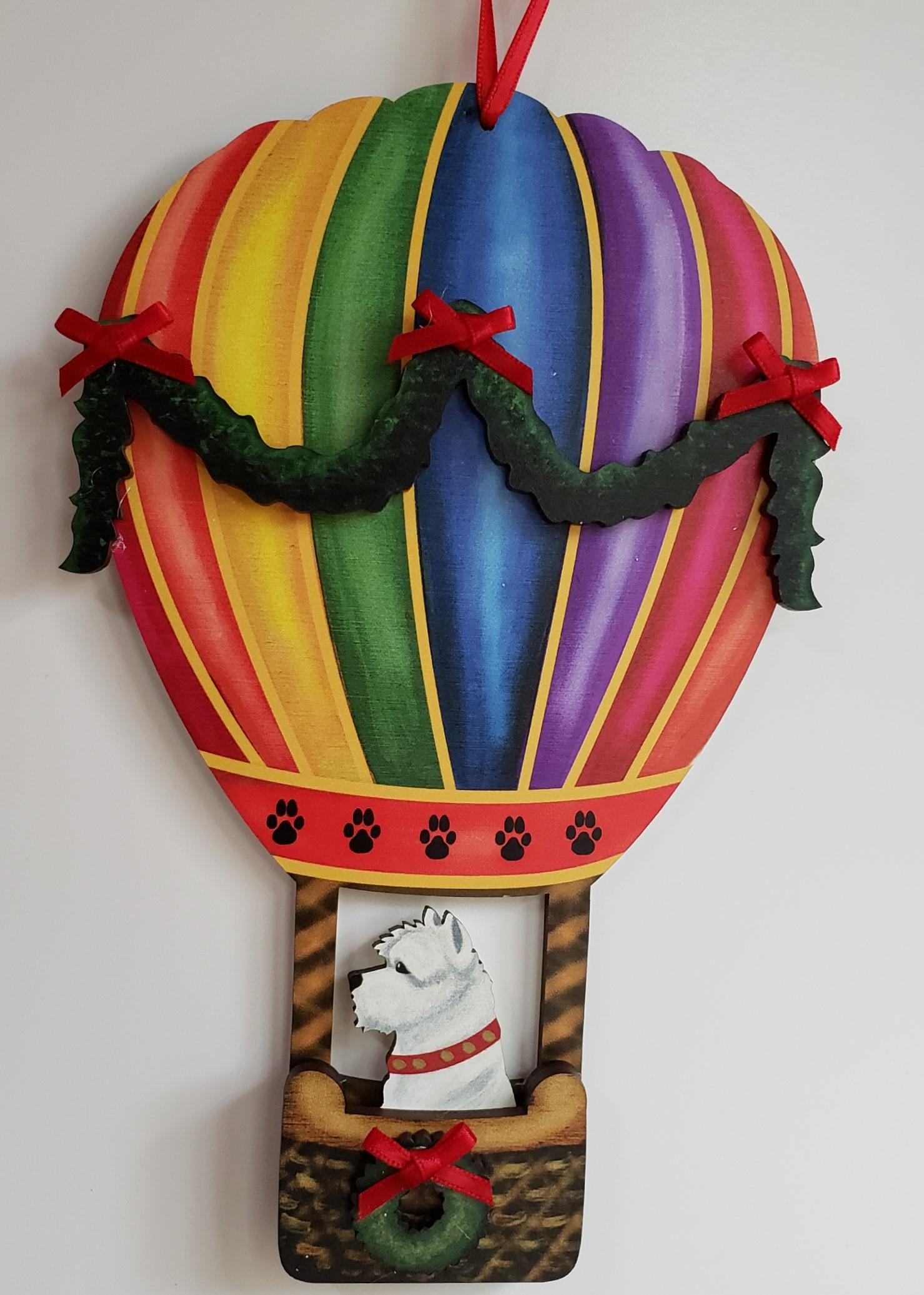 Holiday-Rainbow Hot Air Balloon Ornament