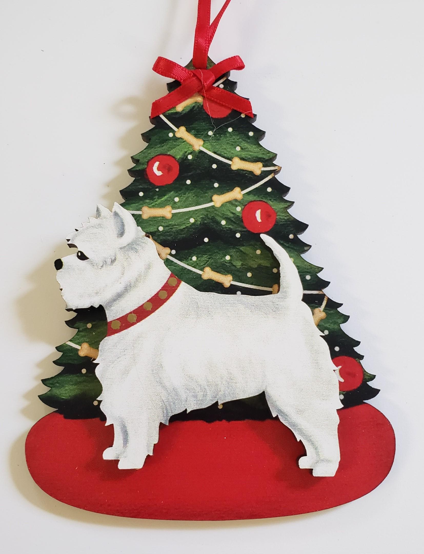 Decorated Tree Ornament featuring a Dandy Dog