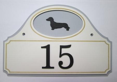 Silhouette Hand Crafted Wooden House number sign