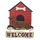 Dog House with Bone Welcome Sign, Quincy Dog
