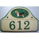 Dog Breed House Number Sign,  Forest Green