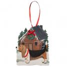Holiday Cabin in the Woods Dog Breed Ornament