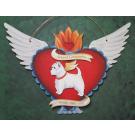 Dandy Folk-Art Sacred Dog Heart 