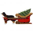 Holiday Sleigh with Tree Dog Breed Ornament