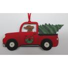 Holiday Red Truck  Dog Breed Ornament